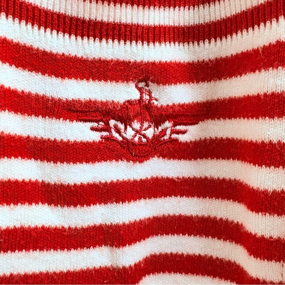 Vintage Dockers Red & White Striped Tee - 100% cotton, made in USA (M) - Picture 3 of 6